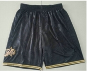 Men's Philadelphia 76ers Black 2000-01 Hardwood Classics Soul Swingman Throwback Shorts