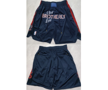 Men's Philadelphia 76ers Navy City Edition Shorts (Run Small)