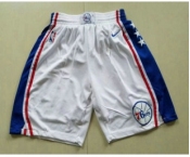 Nike Philadelphia 76ers White Swingman Shorts