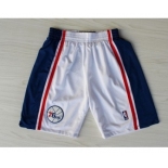 Philadelphia 76ers White Throwback Short