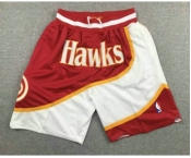 Men's Atlanta Hawks 1986-87 Red Just Don Shorts Swingman Shorts