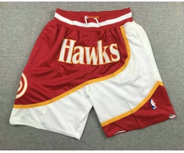 Men's Atlanta Hawks 1986-87 Red Just Don Shorts Swingman Shorts