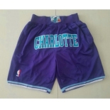 Men's Charlotte Hornets Purple Just Don Shorts Swingman Shorts