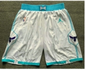 Men's Charlotte Hornets White 2021 Brand Jordan Swingman Stitched NBA Shorts