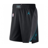 Men's Jordan Brand Black Charlotte Hornets Icon Swingman Basketball Shorts