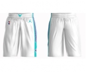 Men's Jordan Brand White Charlotte Hornets Icon Swingman Basketball Shorts