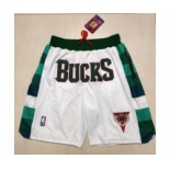 Men's Milwaukee Bucks White Pocket Shorts