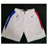 Clippers White Swingman Shorts