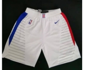 Clippers White Swingman Shorts