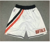 Men's Los Angeles Clippers White Nike 2019 Swingman Throwback Shorts