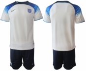 Men's England Blank White Home Soccer Jersey Suit