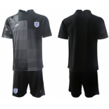 Men's England Custom Custom Black Goalkeeper Soccer Jersey Suit