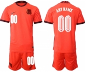 Men's England Custom Orange Away Soccer Jersey Suit