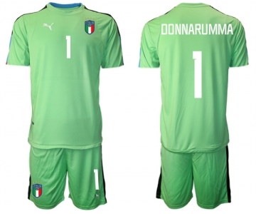 Men's Italy #1 Donnarumma Green Goalkeeper Soccer Jersey Suit