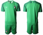 Men's Italy Blank Green Goalkeeper Soccer Jersey Suit