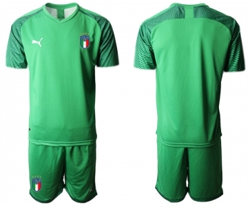 Men's Italy Blank Green Goalkeeper Soccer Jersey Suit