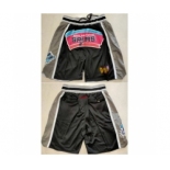 Men San Antonio Spurs Black Grey Shorts Run Small