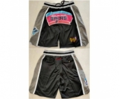 Men San Antonio Spurs Black Grey Shorts Run Small