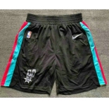 Men's San Antonio Spurs Black 2021 Nike City Edition Swingman Stitched NBA Shorts