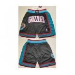 Men Memphis Grizzlies Black Shorts Run Small