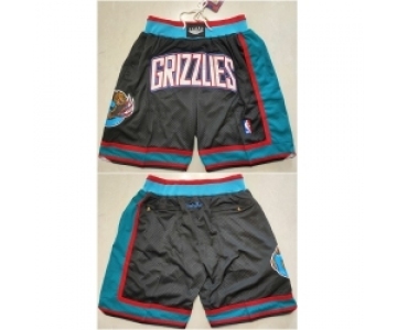 Men Memphis Grizzlies Black Shorts Run Small