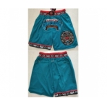 Men Memphis Grizzlies Teal Shorts Run Small