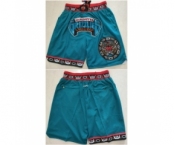 Men Memphis Grizzlies Teal Shorts Run Small