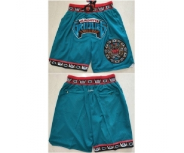 Men Memphis Grizzlies Teal Shorts Run Small