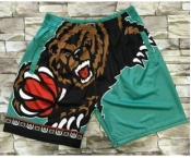 Men's Memphis Grizzlies Light Blue Big Face Mitchell Ness Hardwood Classics Soul Swingman Throwback Shorts