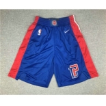 Men's Detroit Pistons New Blue 2019 Nike Swingman Stitched Shorts