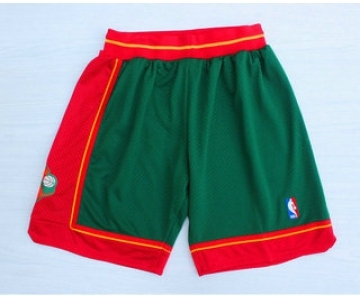 Men's Seattle Supersonics Green 1995-96 Hardwood Classics Swingman Shorts