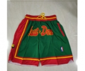 Men's Seattle Supersonics Green Just Don Swingman Throwback Shorts