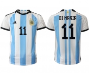 Men 2022 Season Argentina #11 DI Maria aaa version white  Soccer Jersey