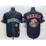 Men's Mexico Baseball 2023 Black Team Big Logo World Baseball Classic Stitched Jersey