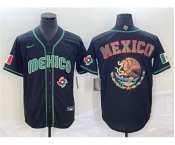 Men's Mexico Baseball 2023 Black Team Big Logo World Baseball Classic Stitched Jersey