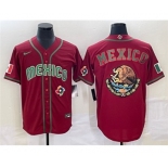 Men's Mexico Baseball 2023 Red Team Big Logo World Baseball Classic Stitched JerseyMen's Mexico Baseball 2023 Red Team Big Logo World Baseball Classic Stit