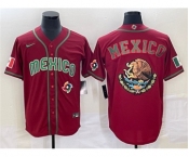 Men's Mexico Baseball 2023 Red Team Big Logo World Baseball Classic Stitched JerseyMen's Mexico Baseball 2023 Red Team Big Logo World Baseball Classic Stit