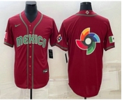 Men's Mexico Baseball 2023 Red World Baseball Big Logo Classic Stitched Jerseys