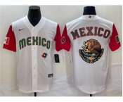 Men's Mexico Baseball 2023 White Team Big Logo World Baseball Classic Stitched Jersey