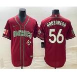 Men's Mexico Baseball #56 Randy Arozarena 2023 Red World Classic Stitched Jersey