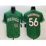 Men's Mexico Baseball #56 Randy Arozarena Number 2023 Green World Classic Stitched Jersey1