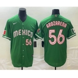 Men's Mexico Baseball #56 Randy Arozarena Number 2023 Green World Classic Stitched Jersey2