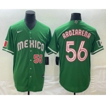 Men's Mexico Baseball #56 Randy Arozarena Number 2023 Green World Classic Stitched Jerseys