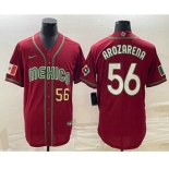 Men's Mexico Baseball #56 Randy Arozarena Number 2023 Red World Classic Stitched Jersey12