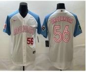 Men's Mexico Baseball #56 Randy Arozarena Number 2023 White Blue World Classic Stitched Jersey1