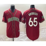 Men's Mexico Baseball #65 Giovanny Gallegos 2023 Red World Classic Stitched Jerseys