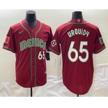 Men's Mexico Baseball #65 Giovanny Gallegos Number 2023 Red World Classic Stitched Jerseys