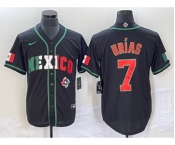 Men's Mexico Baseball #7 Julio Urias 2023 Black World Baseball Classic Stitched Jersey2