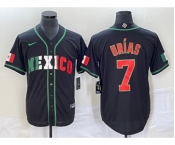 Men's Mexico Baseball #7 Julio Urias 2023 Black World Baseball Classic Stitched Jersey3