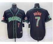 Men's Mexico Baseball #7 Julio Urias Number 2023 Black World Classic Stitched Jersey6